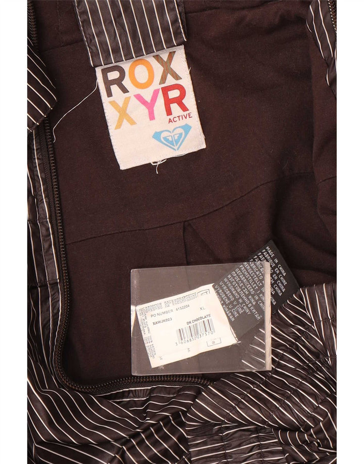 Jachetă de trening cu glugă Roxy pentru femei UK 18 XL poliester cu dungi gri