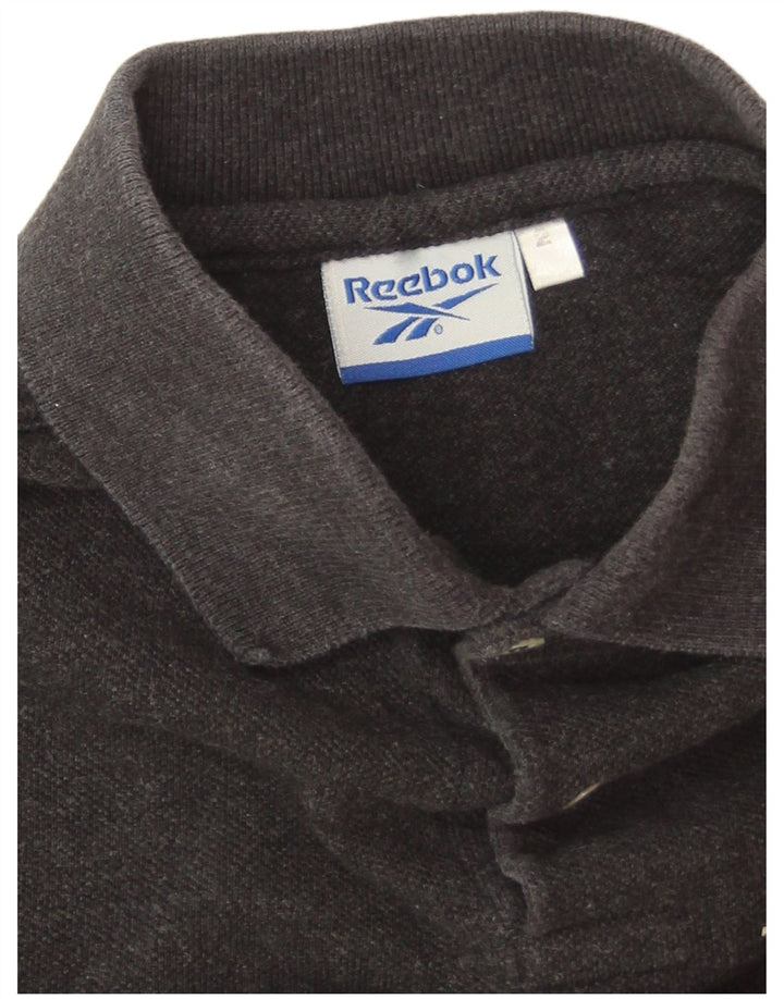 Tricou polo Reebok pentru bărbați, mare, gri, bumbac