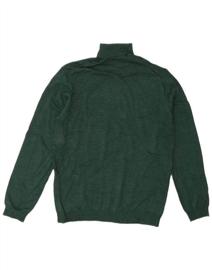 Pulover pentru bărbați Zara cu gât rulat, mare, verde acrilic