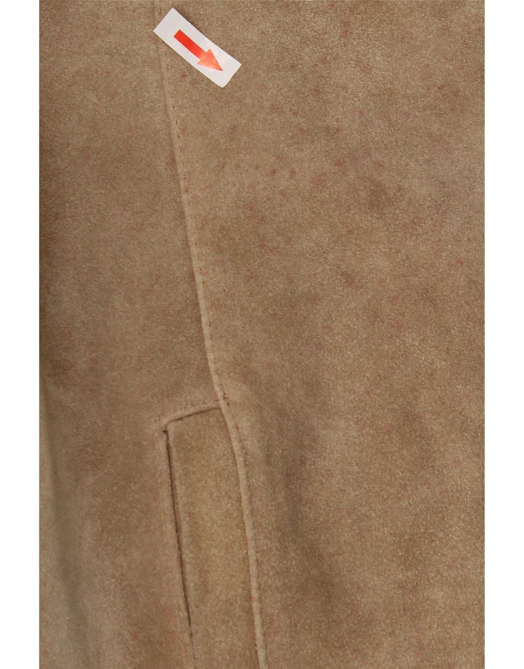 Bomber vintage pentru femei de piele intoarsa EU 50 XL Bej Colorblock Poliacrilic