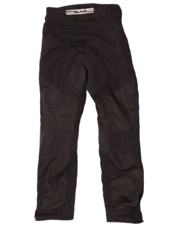 Pantaloni drepți cu grafică pentru motocicletă Alike Bărbați Mici W28 L28 Negri