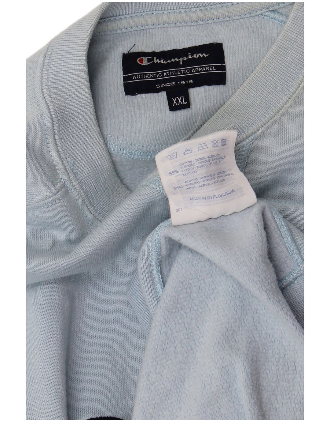Pulover cu grafic pentru bărbați Champion, 2XL, bumbac, albastru