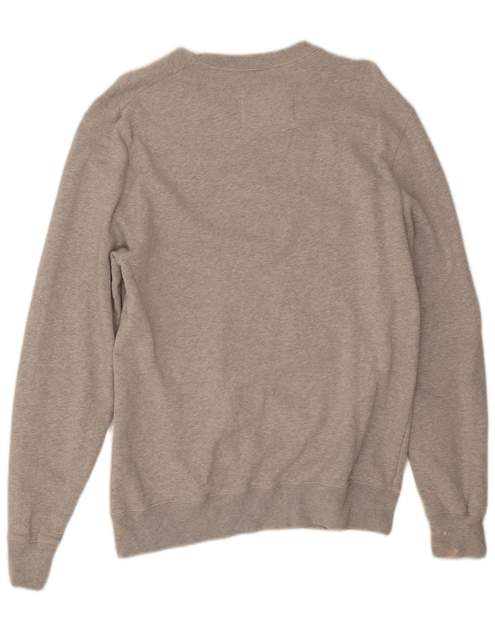 Pulover cu grafic pentru bărbați Jack Wills, bumbac cu pete, gri mediu