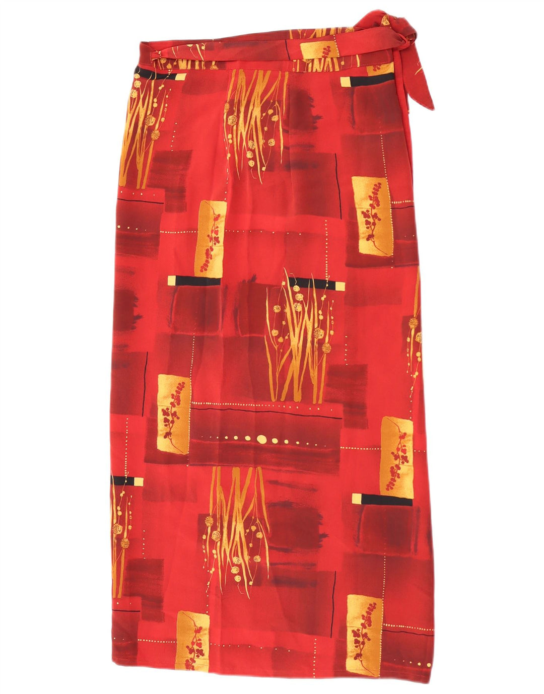 Fusta W30 Maroon mic cu model abstract pentru femei