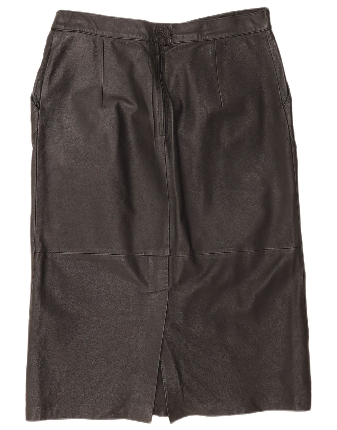 Fusta din piele vintage pentru femei IT 44 Medium W32 Piele neagră