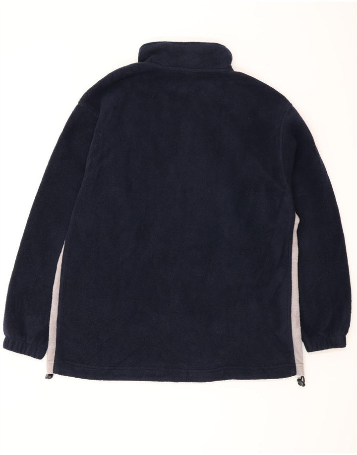 Jumper Reebok pentru bărbați, cu fermoar și gât, din fleece, mic, albastru, poliester color bloc