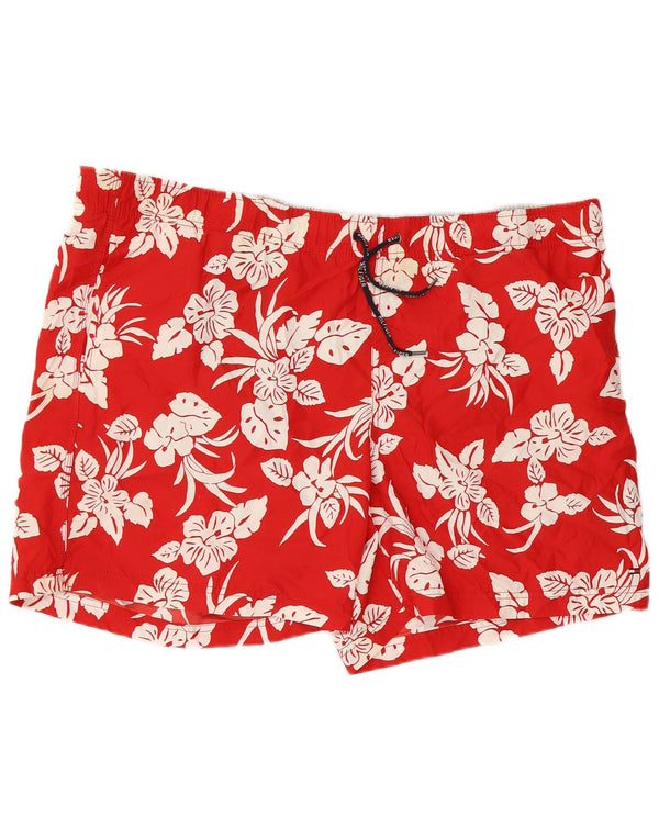 TOMMY HILFIGER Pantaloni scurți de înot pentru bărbați 2XL poliester floral roșu