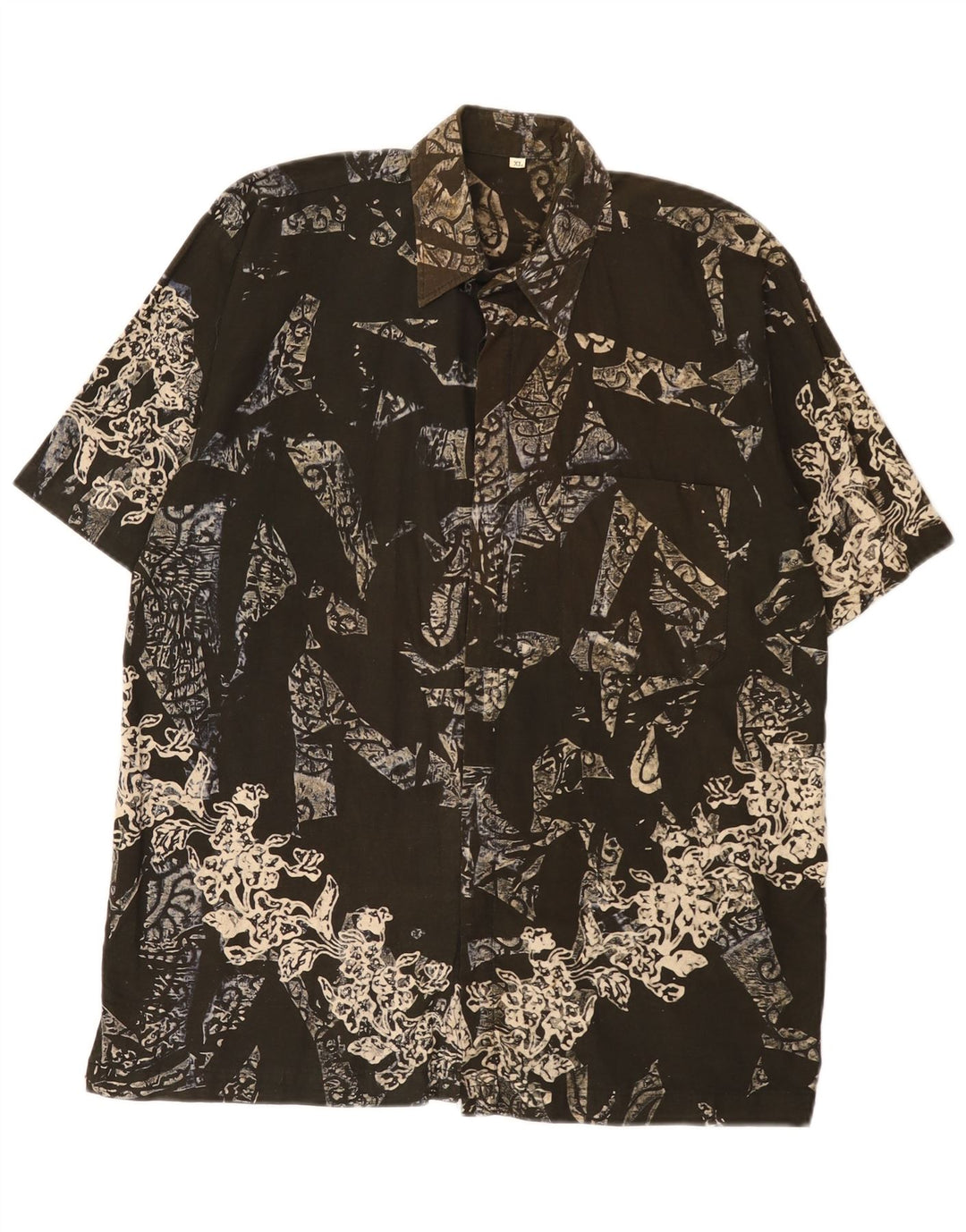 Cămașă cu mânecă scurtă pentru bărbați, cu model abstract, XL kaki