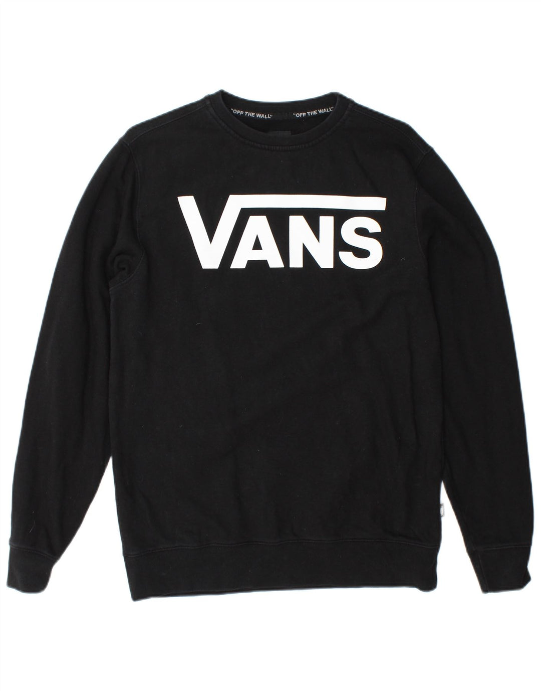 VANS Mens Graphic Sweatshirt Jumper Small Black Cotton