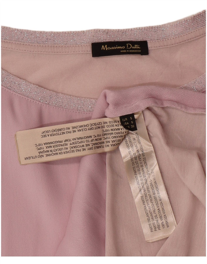 Bluză supradimensionată pentru femei MASSIMO DUTTI Top UK 10 Small Pink Colorblock