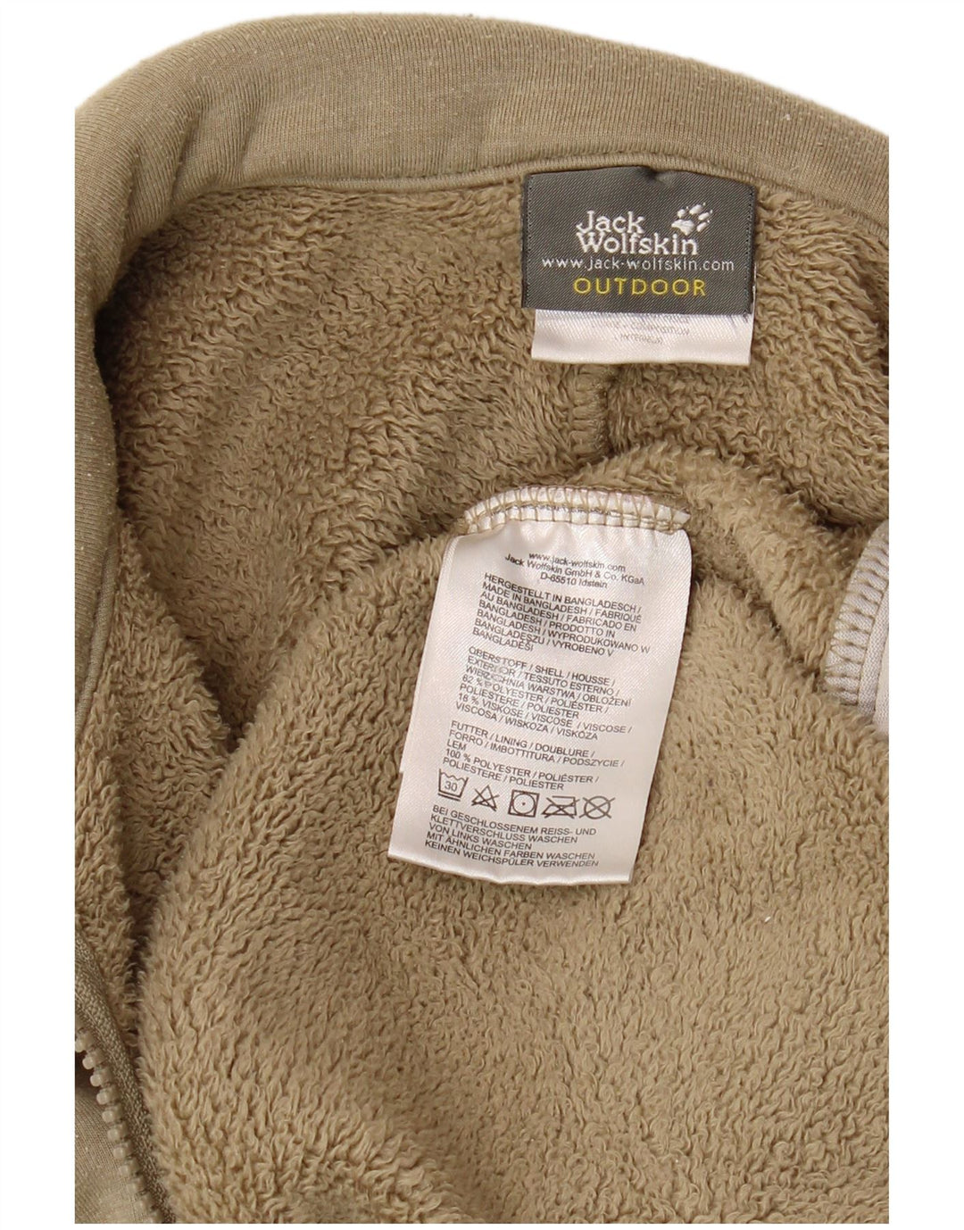 JACK WOLFSKIN Jachetă de trening Sherpa pentru femei UK 14 Medium Khaki