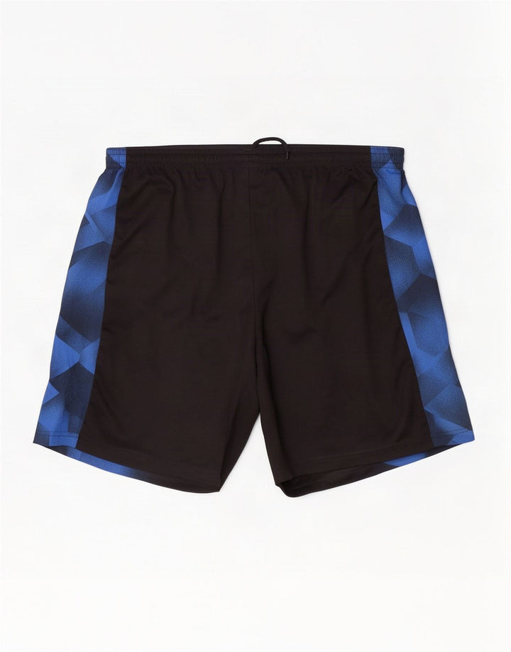 Pantaloni scurți sport pentru bărbați Adidas Climalite, poliester geometric negru mediu