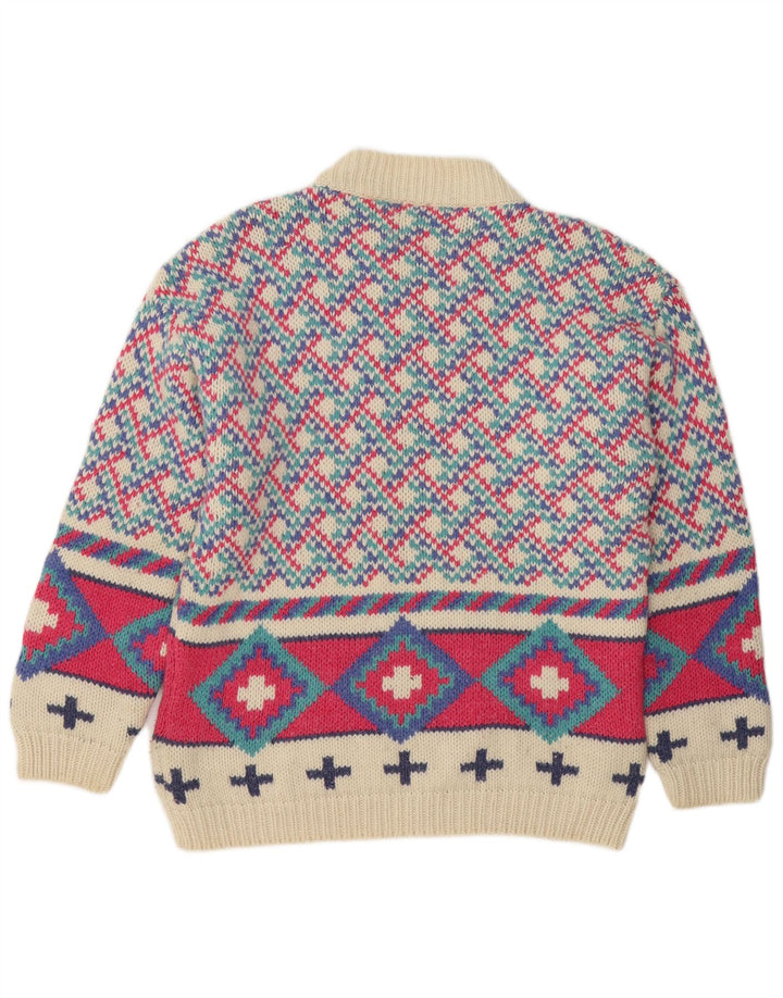 Pulover pentru bărbați Mauna Kea cu gât crew pulover mediu multicolor geometric