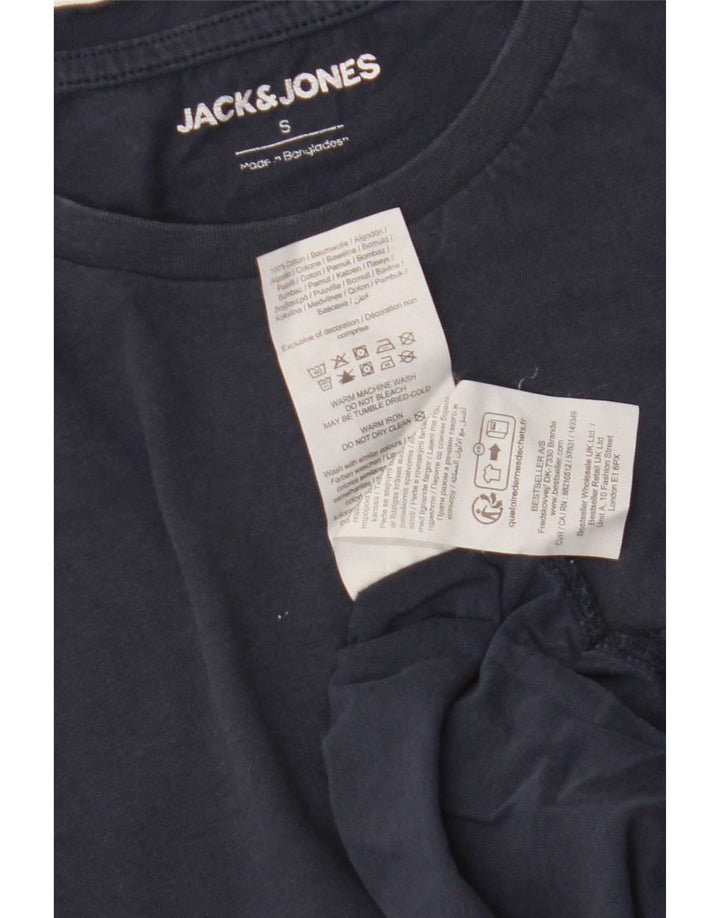 Tricou Jack & Jones pentru bărbați Top mic din bumbac bleumarin