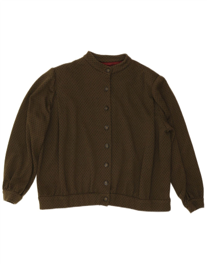 Bomber vintage pentru femei UK 20 2XL Kaki Spotted