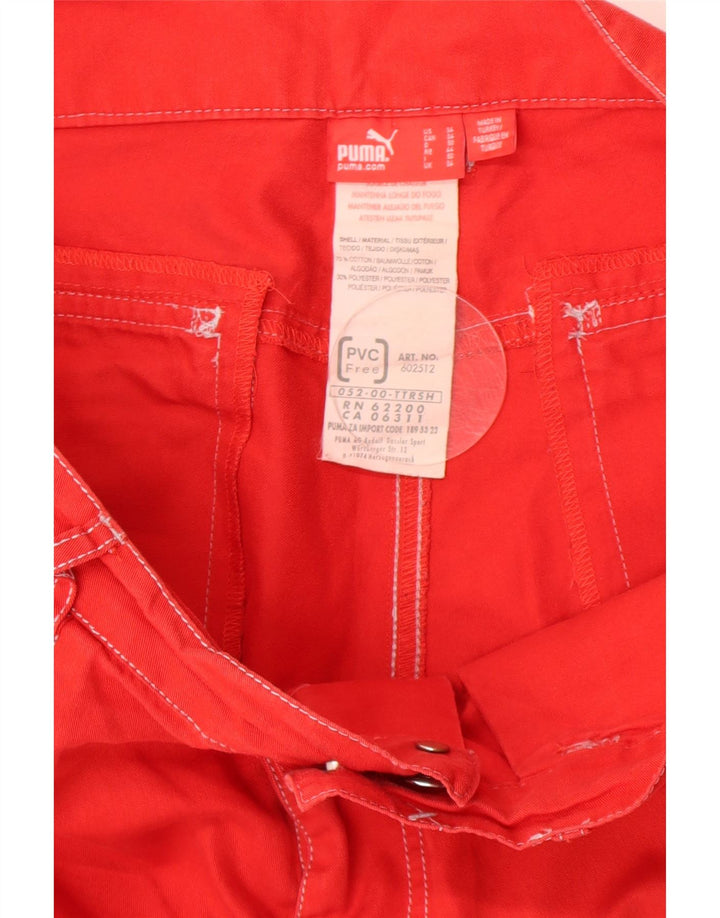 Pantaloni scurti cargo Puma pentru bărbați W34, bumbac roșu mare