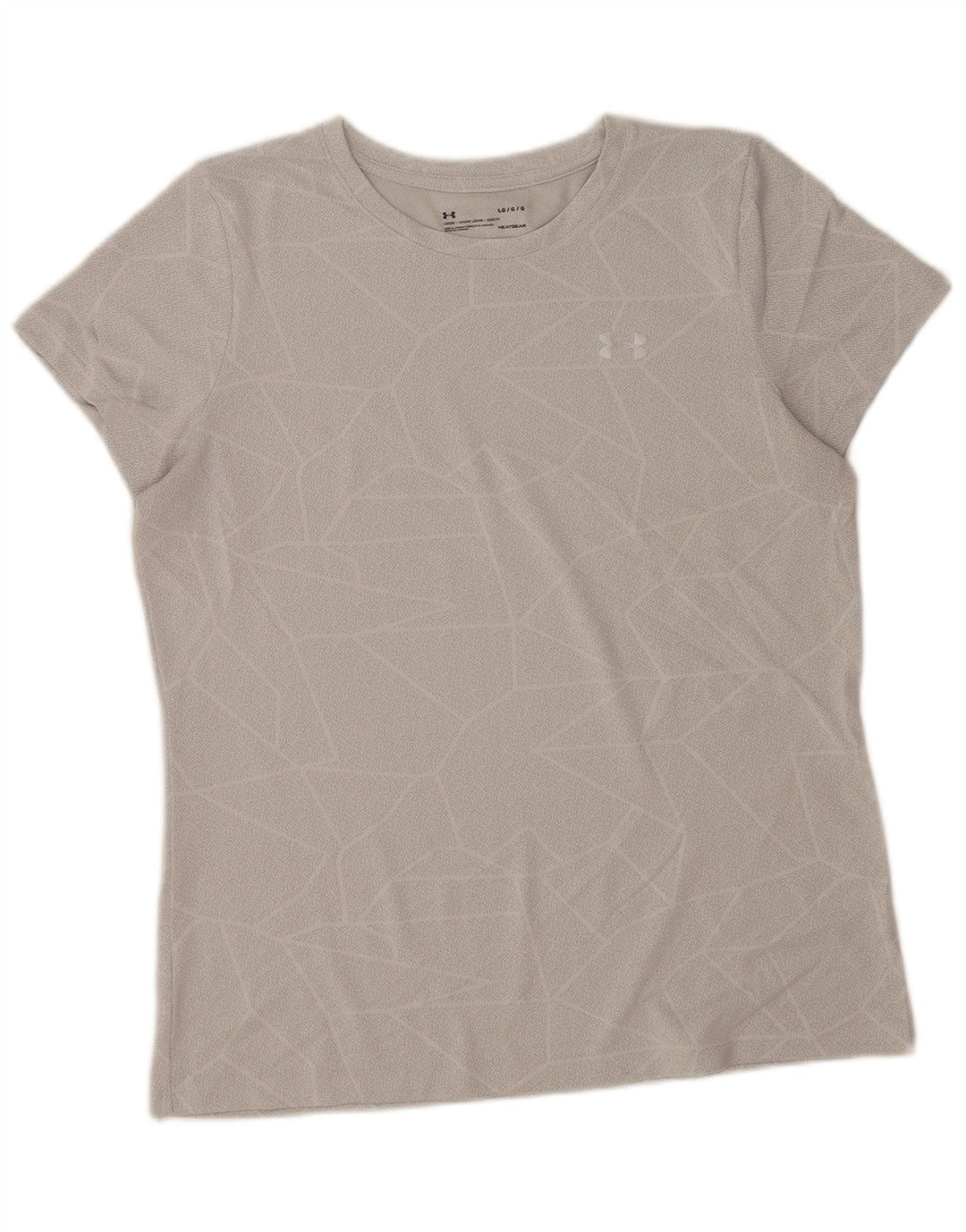 Tricou Under Armour pentru bărbați Heat Gear Top mare, gri, poliester geometric