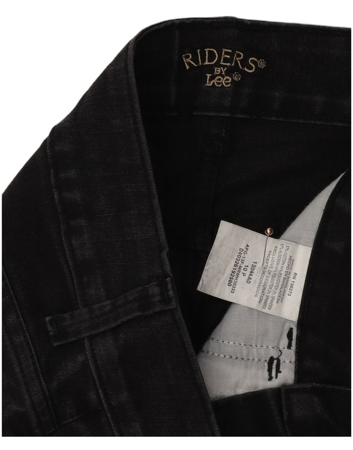 Blugi drepti pentru femei LEE Riders US 10 Large W32 L29 Bumbac negru