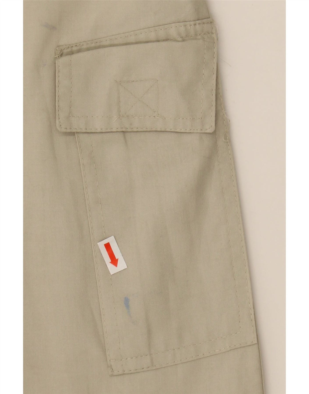 VINTAGE Mens Straight Cargo Trousers XL W34 L29 Beige Polyester Vintage Vintage and Second-Hand Vintage from Messina Hembry 