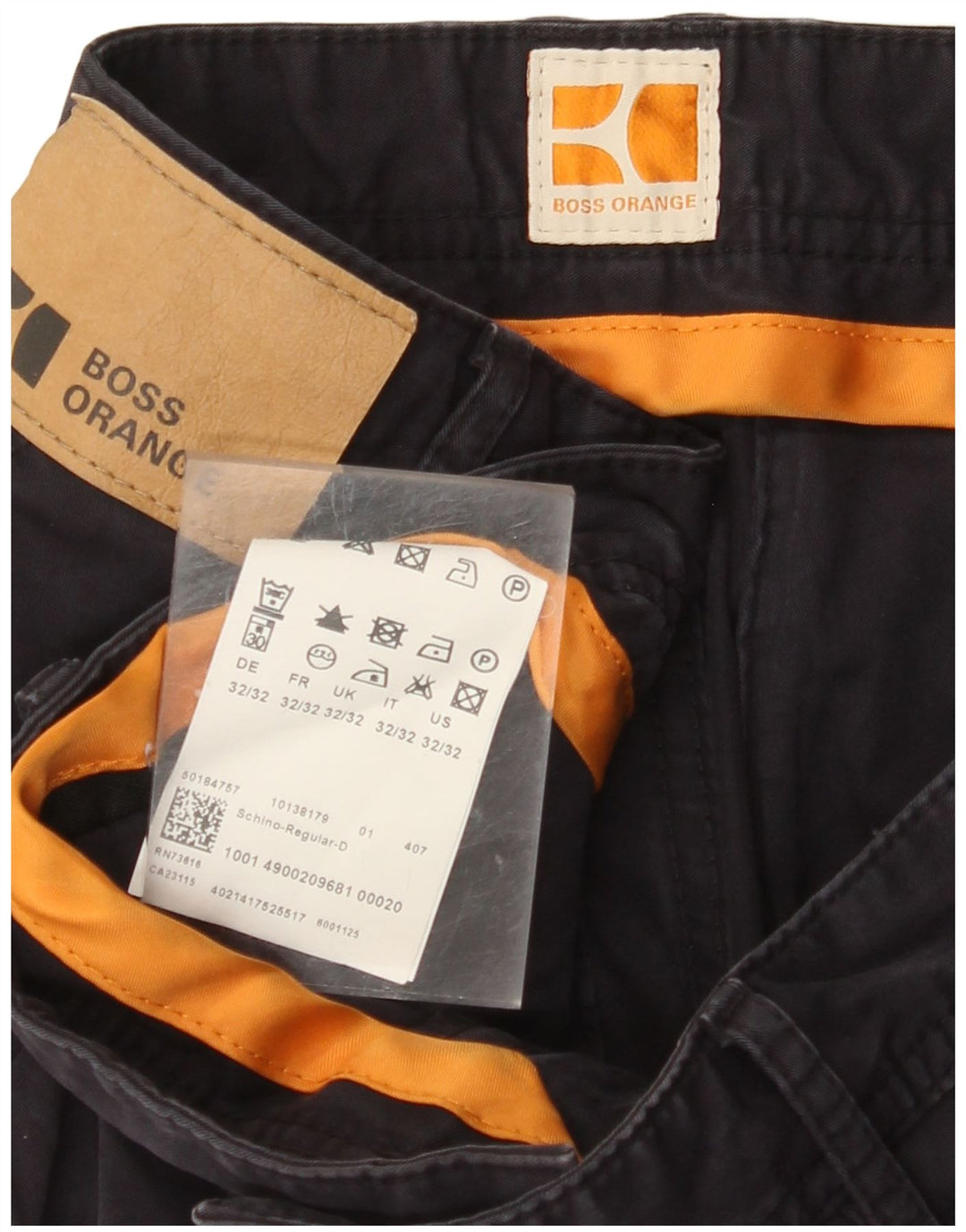 Pantaloni chino pentru bărbați HUGO BOSS, cu ajustare normală, L32 L32, bumbac bleumarin