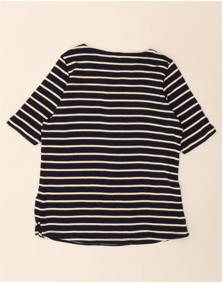 Tricou pentru femei L.L.Bean Top UK 12 Medium bleumarin, bumbac cu dungi