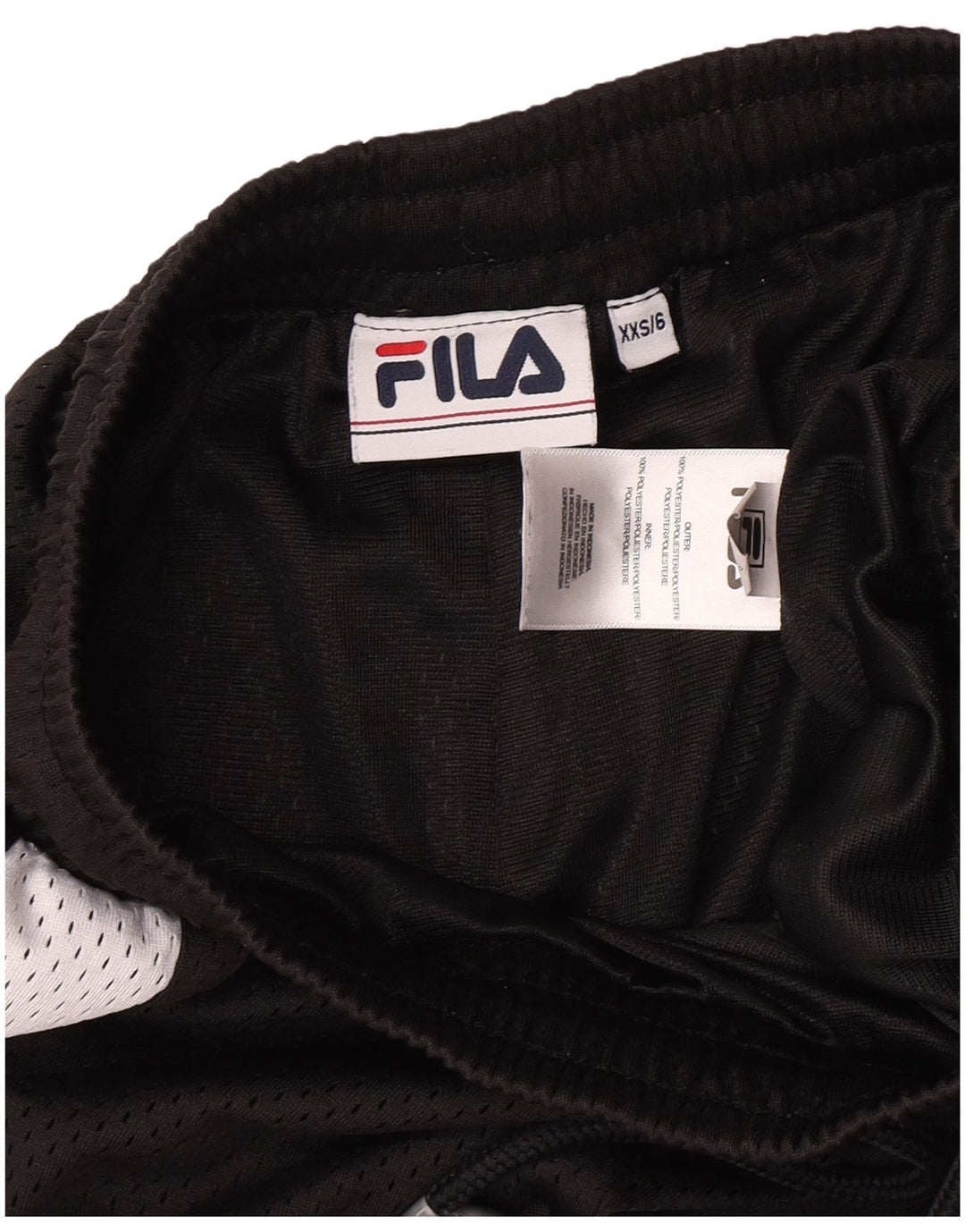 Pantaloni scurti sport Fila pentru femei UK 2 2XS poliester negru
