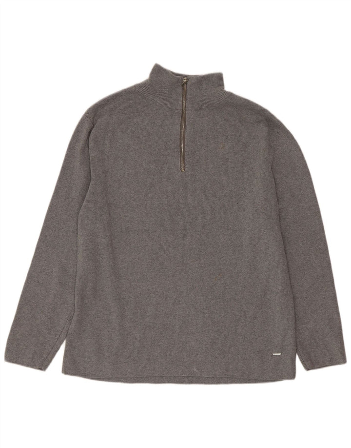 Zara băieți 1/4 Zip Top cu mânecă lungă 13-14 ani bumbac gri