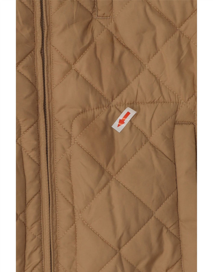 Gilet matlasat pentru femei RALPH LAUREN UK 14 Medium Bej Poliester color bloc