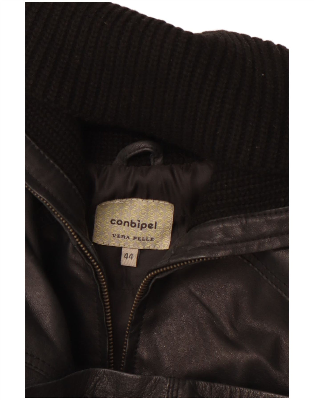 Palton din piele de damă CONBIPEL IT 44 din piele neagră medie