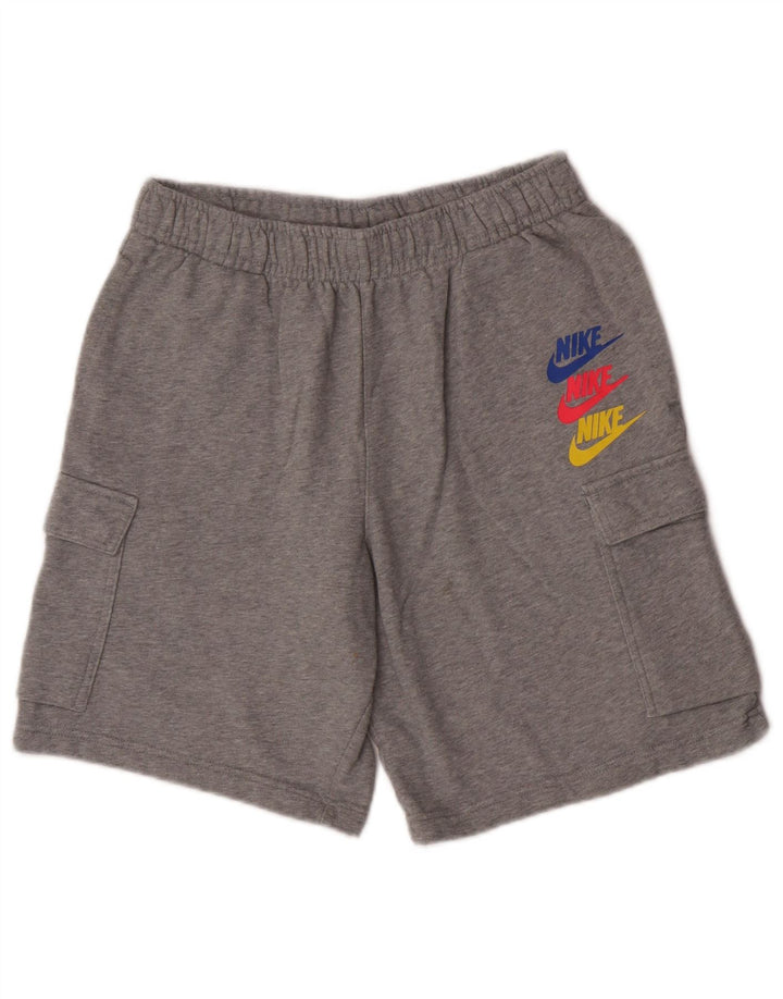 Pantaloni scurți sport Nike pentru bărbați, bumbac, gri mici