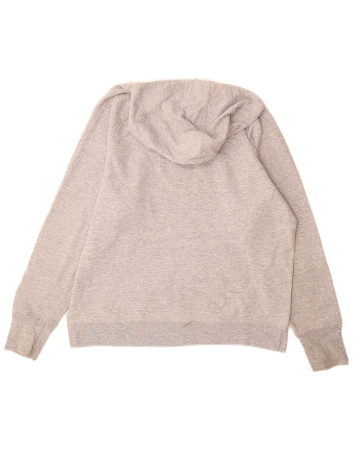 CHAMPION Womens Hoodie Jumper UK 16 Large Grey Flecked Polyester