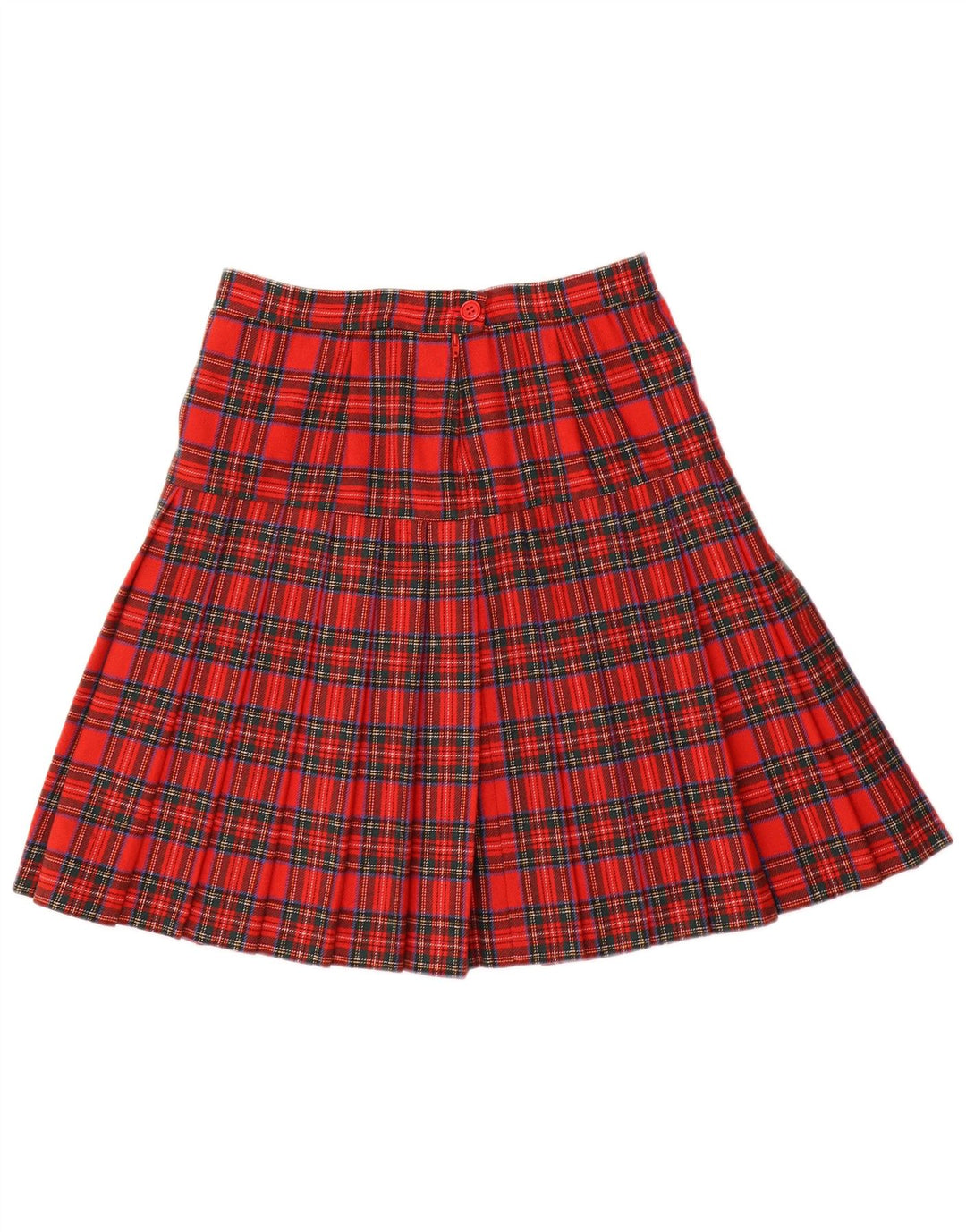 Fusta plisată Vintage pentru femei W28 Medium Red Check