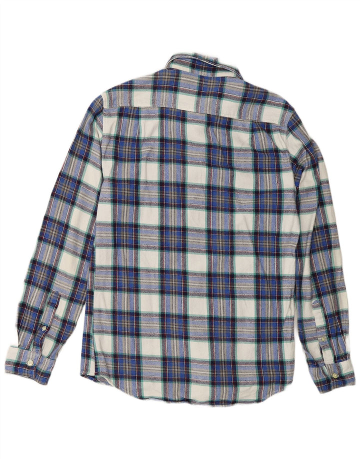 Cămașă de flanel Jack Wills pentru bărbați, bumbac în carouri, albastru bleumarin