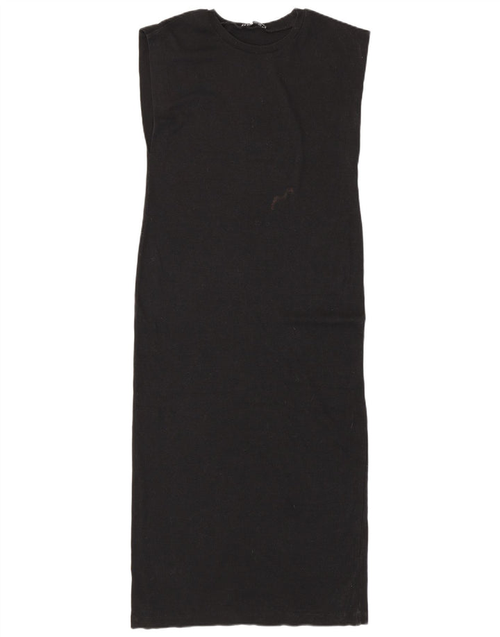 Rochie fără mâneci pentru femei Zara UK 10 Bumbac negru mic