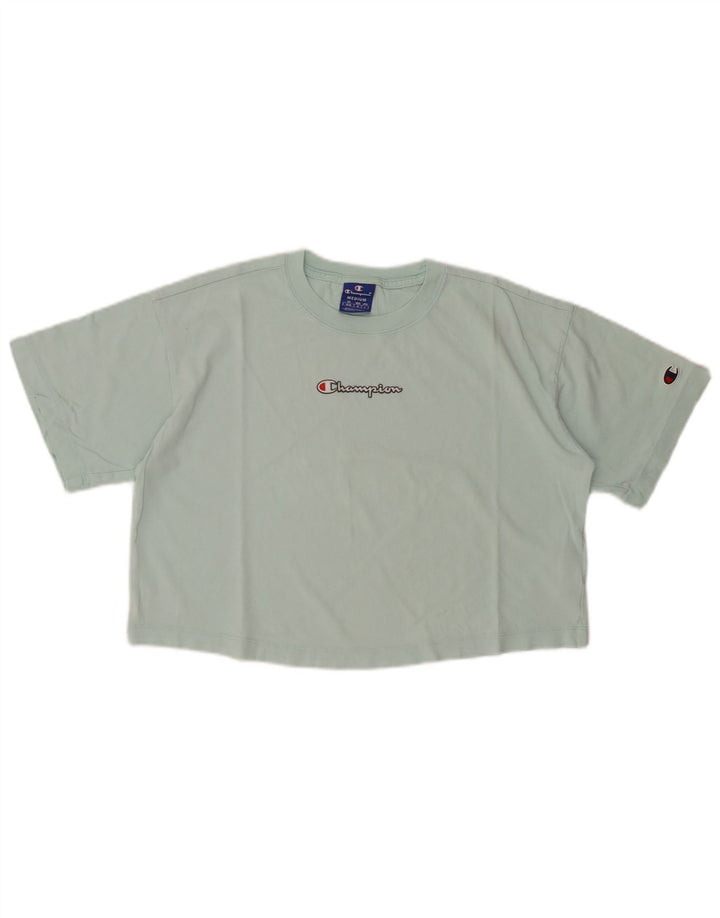 Tricou crop pentru femei CHAMPION Top UK 14 Bumbac turcoaz mediu