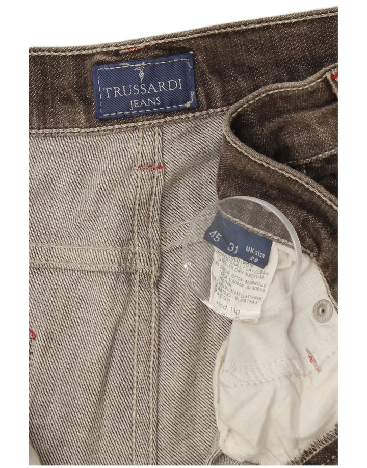 TRUSSARDI Blugi Drepți Bărbați W29 L31 Maro Bumbac