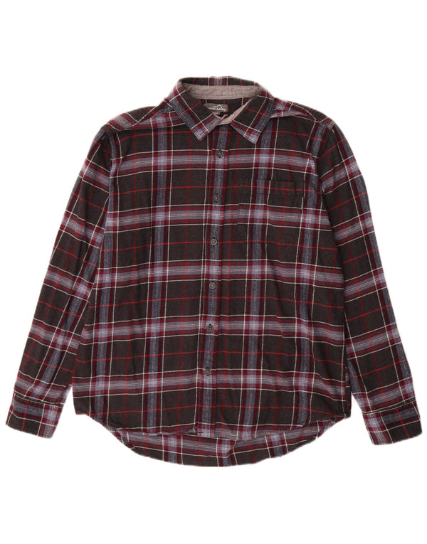Cămașă de flanel pentru bărbați Eddie Bauer, bumbac cu carouri, gri mare
