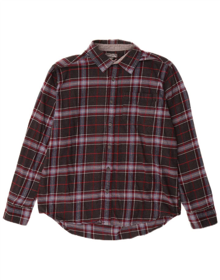 Cămașă de flanel pentru bărbați Eddie Bauer, bumbac cu carouri, gri mare
