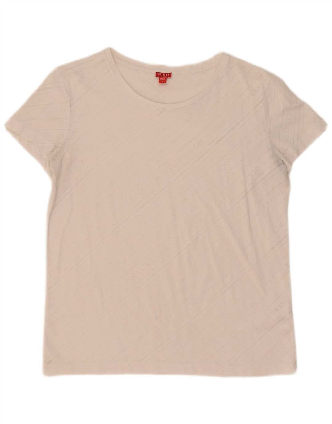 Tricou grafic Guess pentru femei Top UK 10 Small Off White