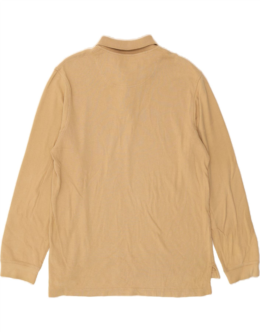 TIMBERLAND Mens Long Sleeve Polo Shirt Medium Beige Cotton Vintage Timberland and Second-Hand Timberland from Messina Hembry 