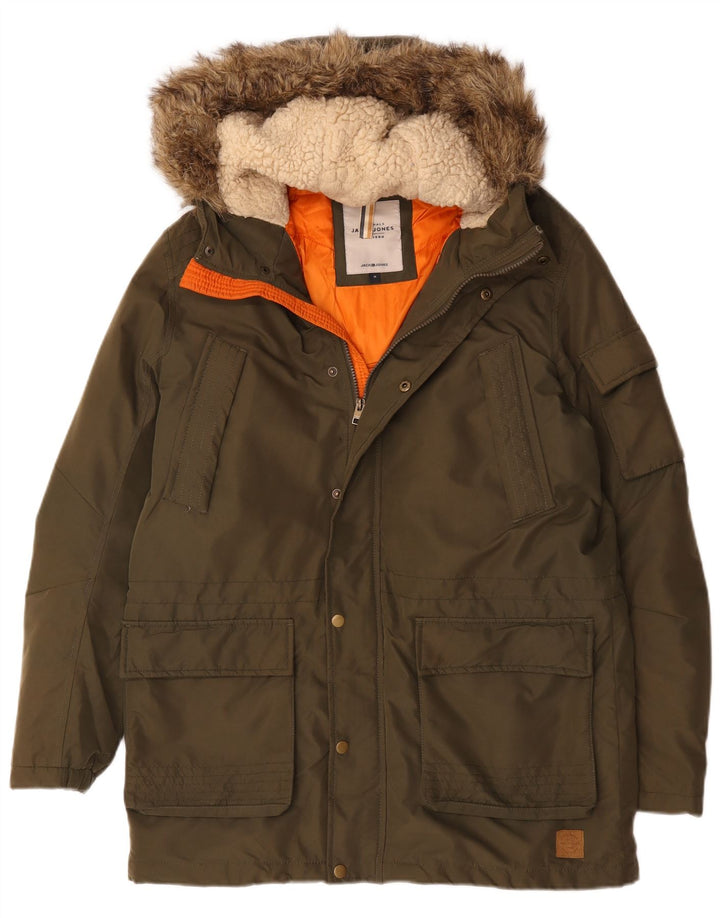 Jack & Jones jachetă parka cu glugă pentru bărbați UK 38 Medium Khaki