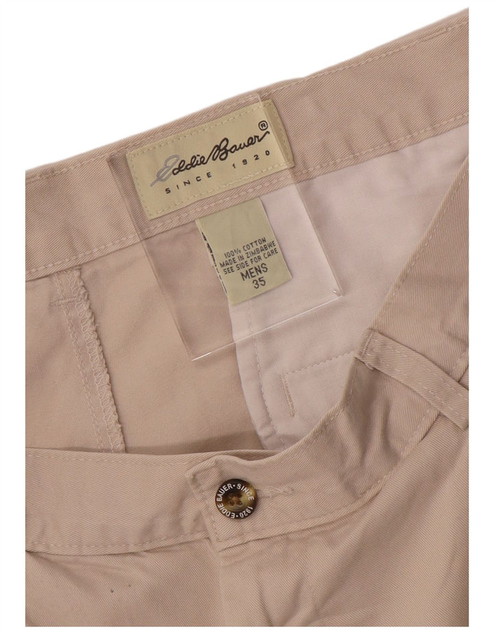 EDDIE BAUER Pantaloni scurți chino pegged pentru bărbați W35, bumbac mare, bej