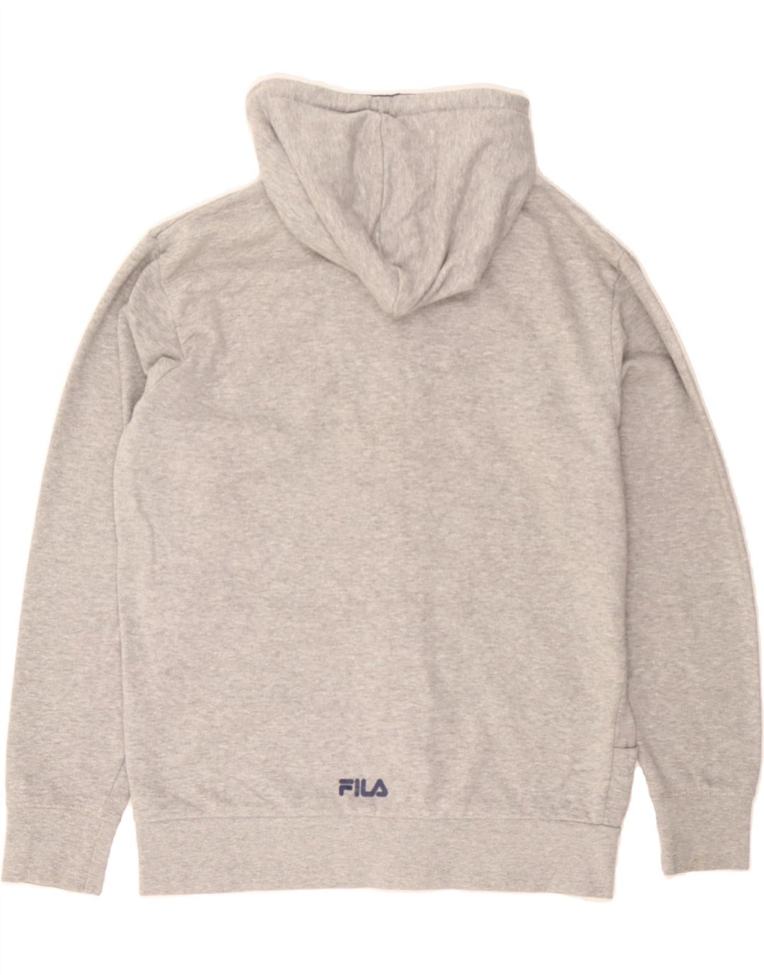 FILA Mens Graphic Zip Hoodie Sweater Medium Grey Cotton Vintage Fila and Second-Hand Fila from Messina Hembry 