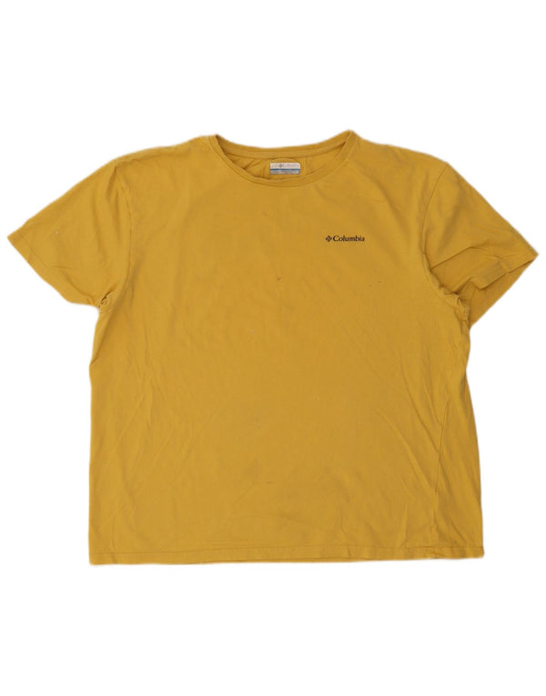 Tricou grafic Columbia pentru bărbați Top XL Bumbac galben