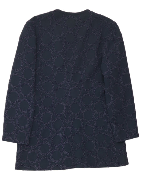 Jachetă pentru femei Gai Mattiolo cu cravată în față IT 50 XL Bleumarin Geometric