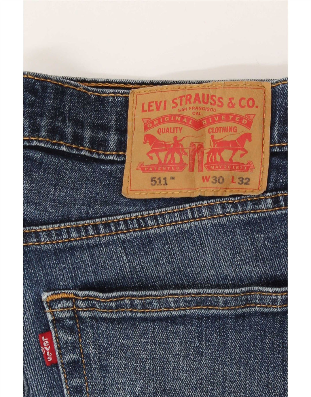 Blugi Levi's 511 Distressed Slim W30 L29 Bumbac albastru