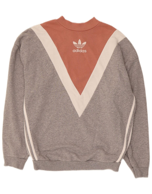 Pulover supradimensionat pentru femei Adidas UK 6 XS bumbac color bloc