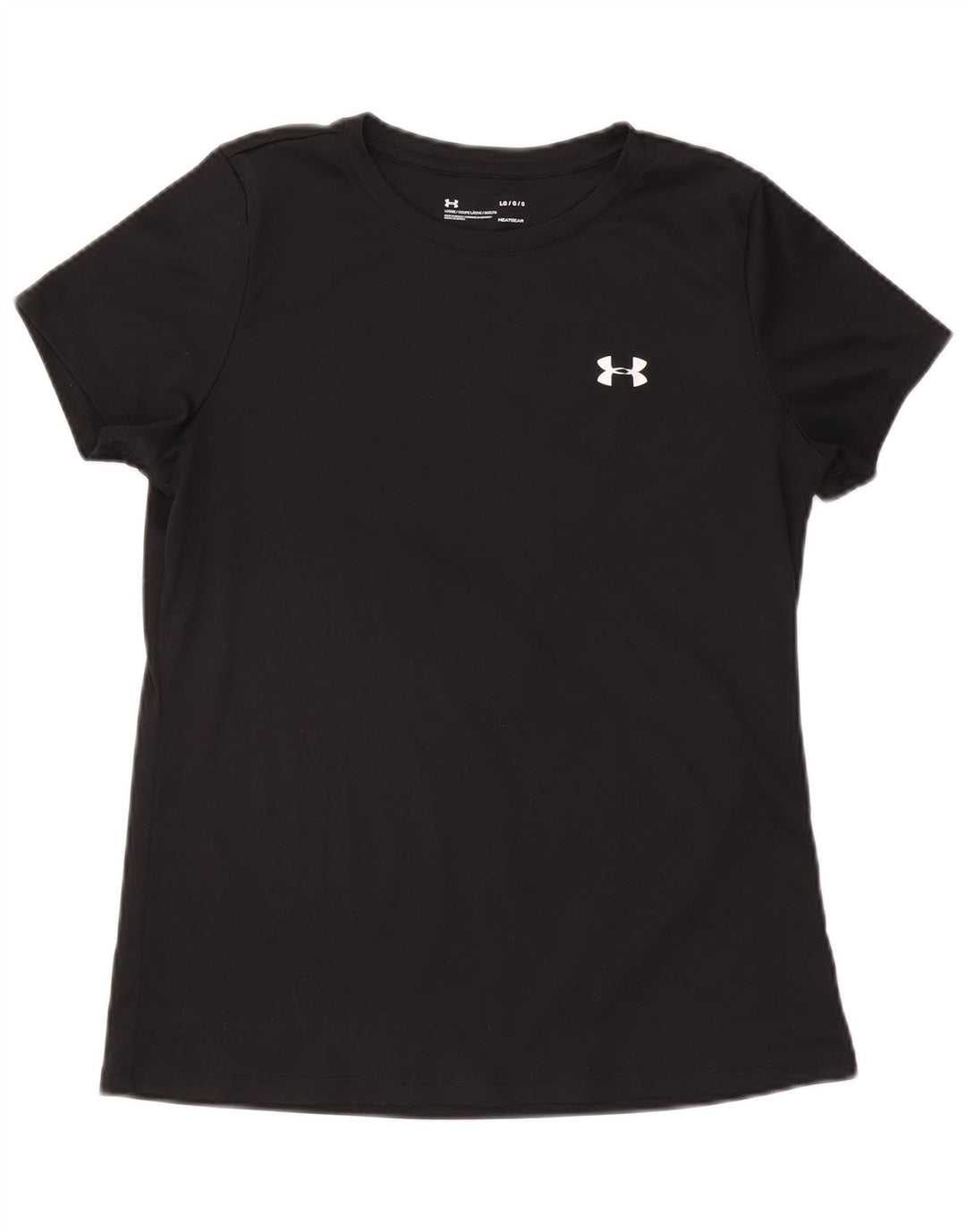 UNDER ARMOUR Femei Heat Gear Tricou Top UK 16 Large Black