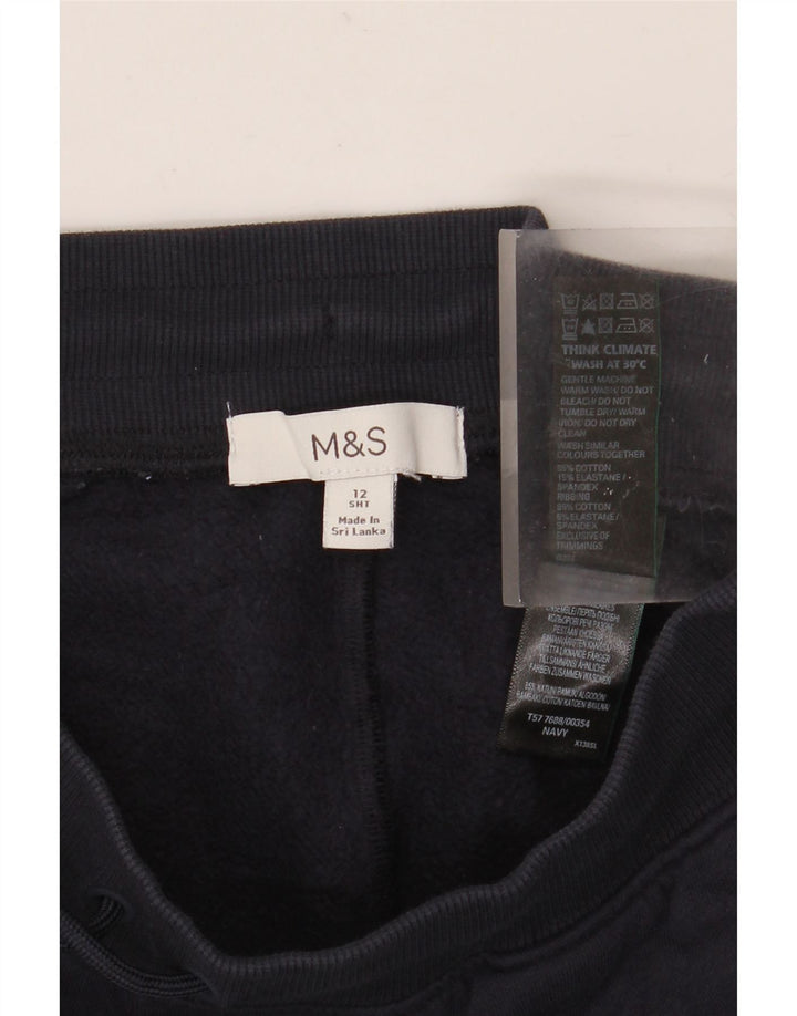 MARKS & SPENCER Pantaloni de trening pentru femei UK 12 Medium bleumarin Bumbac