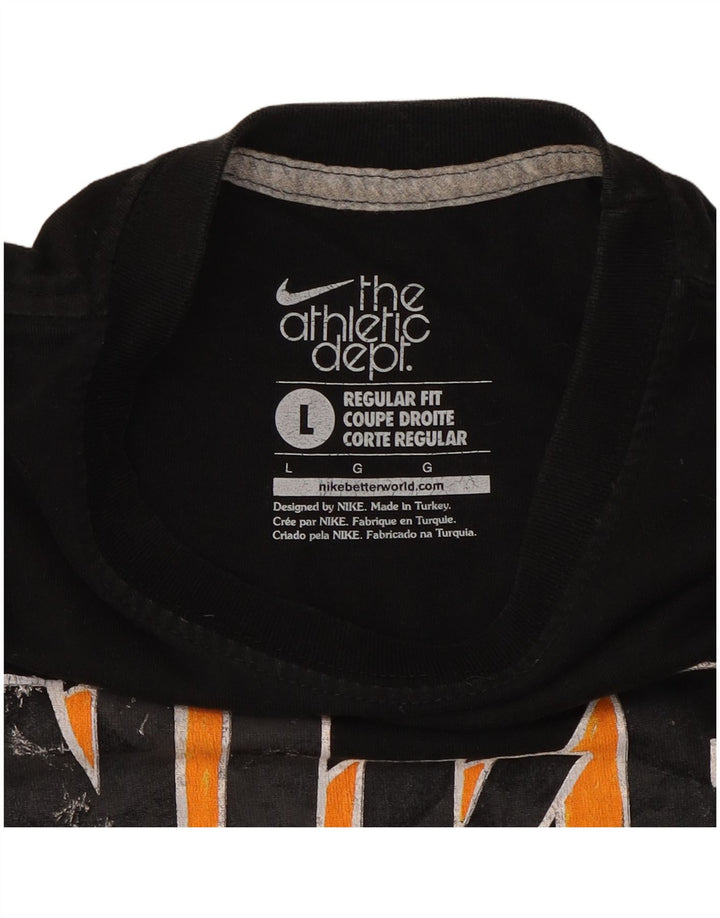 NIKE Mens Regular Fit Graphic T-Shirt Top Large Black
